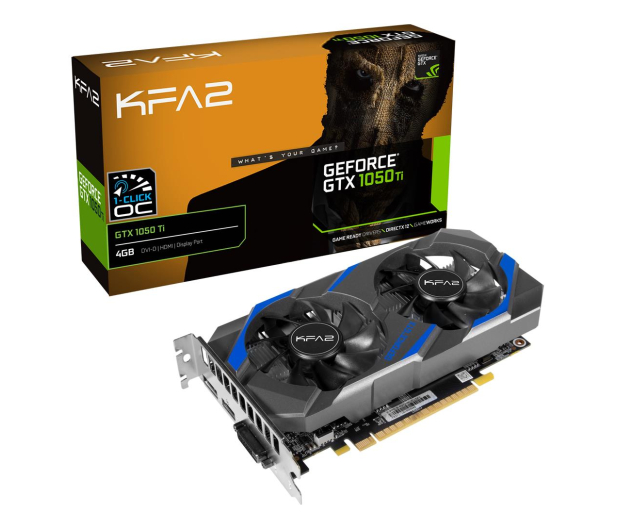 KFA2 GeForce GTX 1050 Ti 1 Click OC 4GB GDDR5